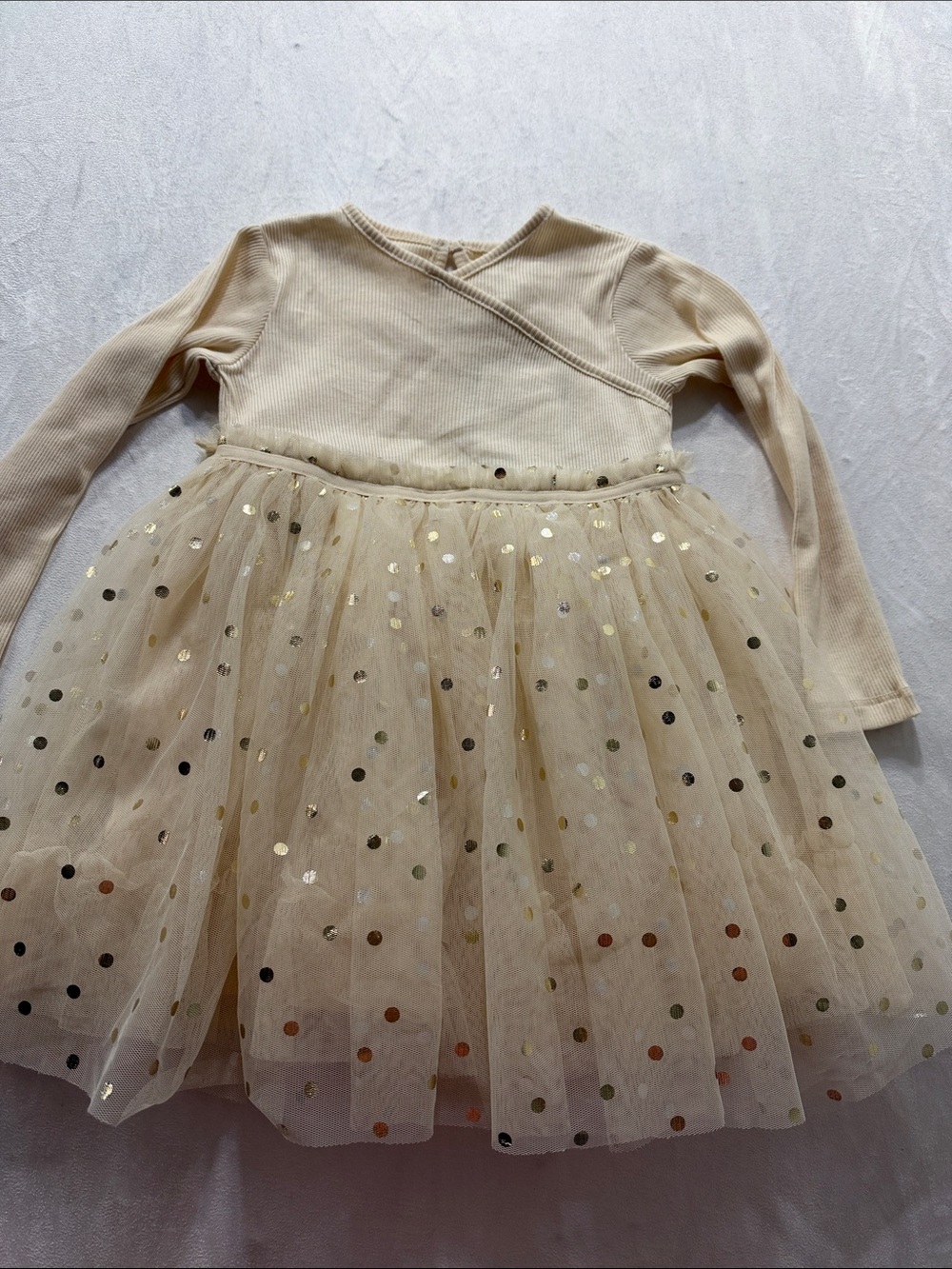H&M Kids Cream Sequin Tulle Dress Size 2T NWT